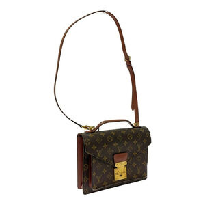 Louis Vuitton Monceau Monogram Brown Bag Shoulder Handbag